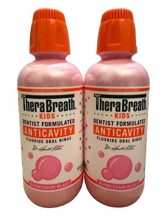 Thera breath Other - 2 of Kids Bubblegum Blast Anticavity Fluoride Oral Rinse - Pink